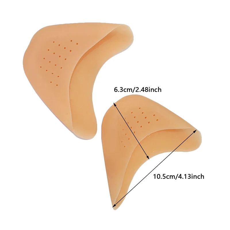 Silicone Toe protection Forefoot Pads Insoles Comfortable Shoe Pad Pain Relief Silicone Non-slip Shoe Insole for Women Foot Care