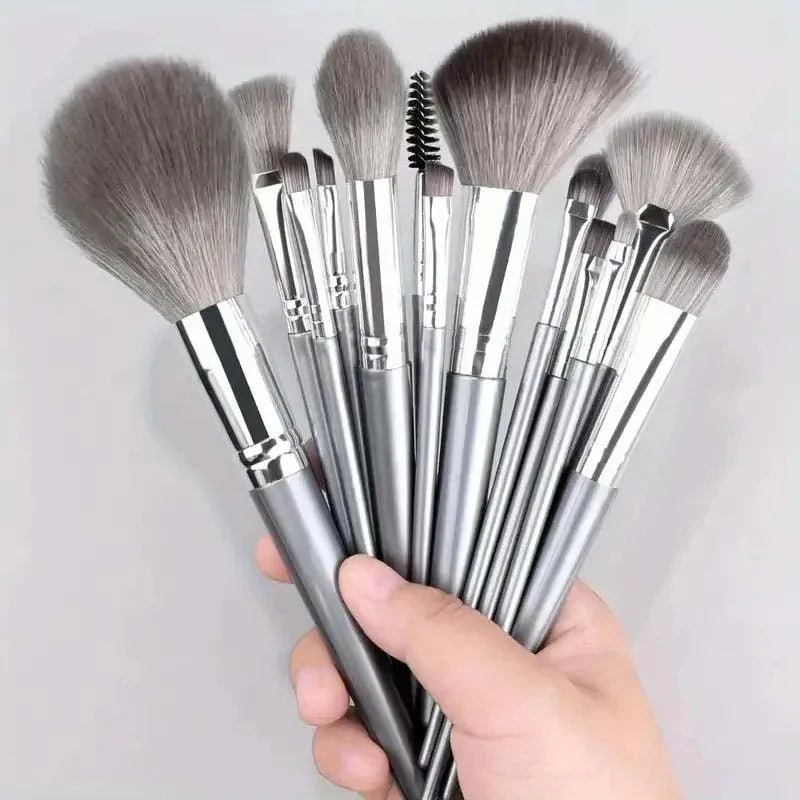 14Pcs Makeup Brushes Soft Fluffy Cosmetic Powder Eye Shadow Foundation Blush Blending Beauty Make Up Brush With Powder Puff Idea