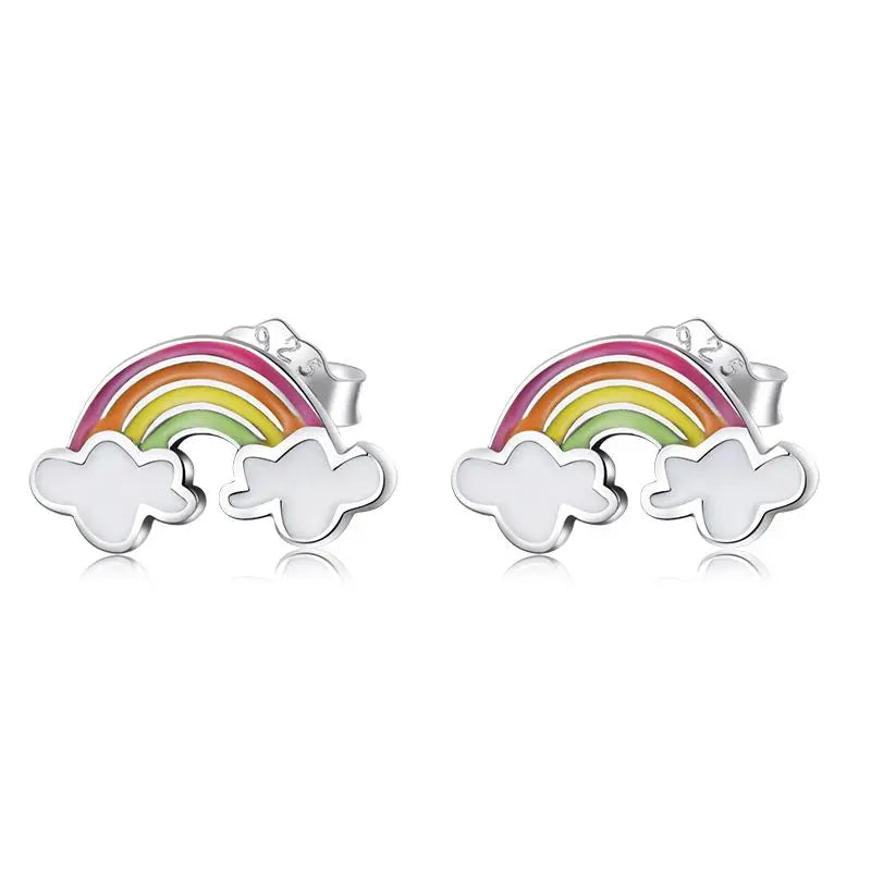 WOSTU 925 Sterling Silver European Simple CZ Ear Buckles Heart Hoop Earrings for Women Wedding Gift Minimalism Jewelry E737