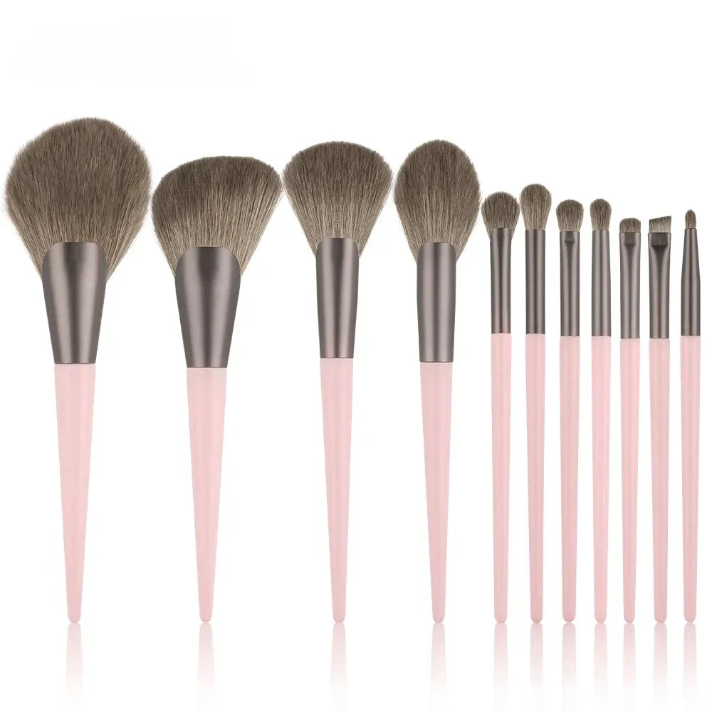 14Pcs Makeup Brushes Soft Fluffy Cosmetic Powder Eye Shadow Foundation Blush Blending Beauty Make Up Brush With Powder Puff Idea