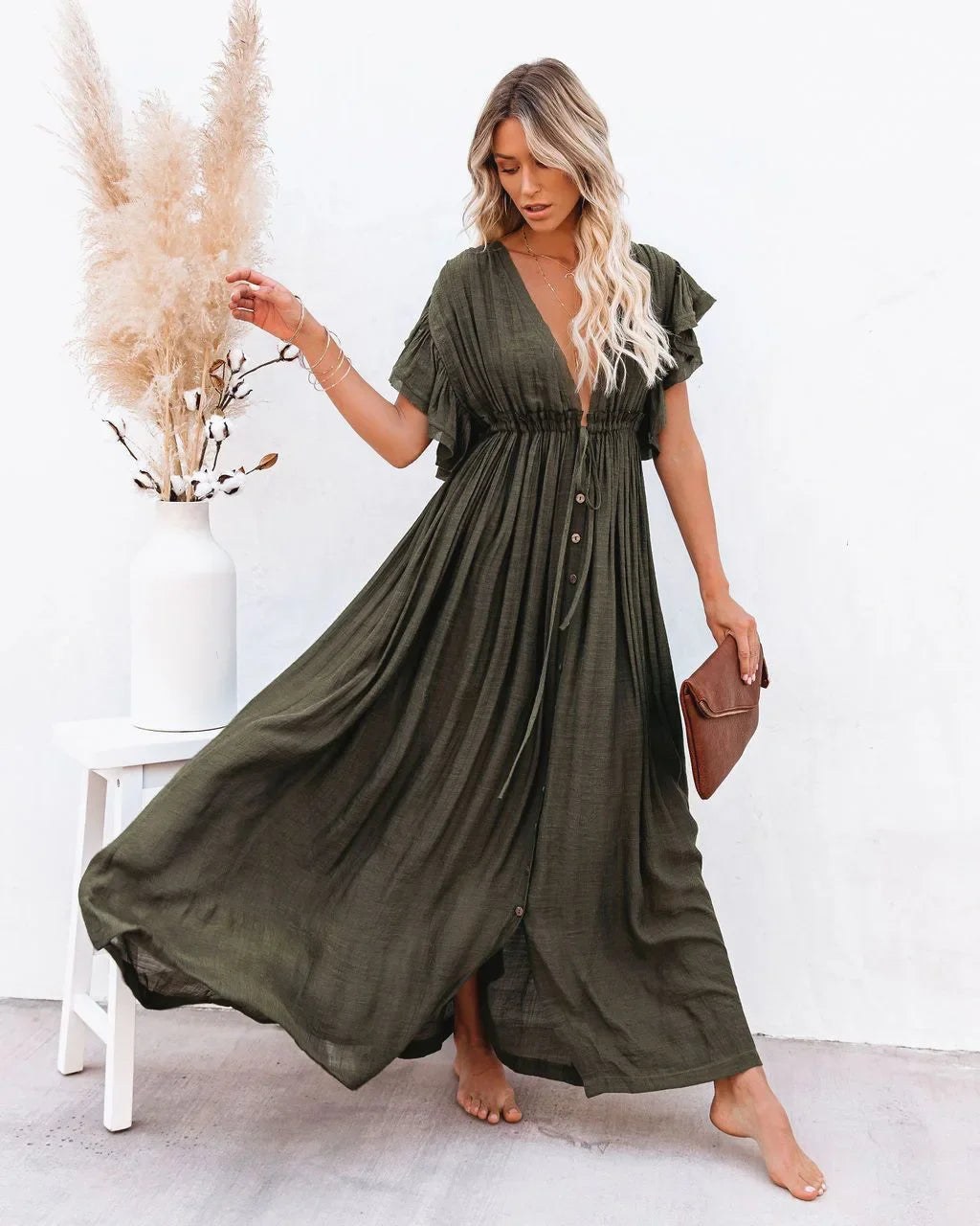 Sexy Bikini Cover-Ups Long White Tunic Casual Summer Beach Dress Elegant Women Clothes Beach Wear Swim Suit Cover Up