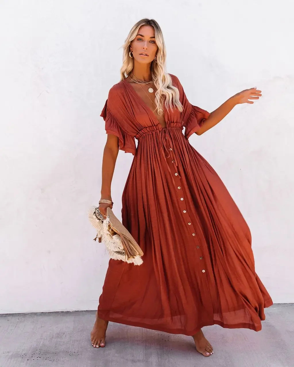 Sexy Bikini Cover-Ups Long White Tunic Casual Summer Beach Dress Elegant Women Clothes Beach Wear Swim Suit Cover Up