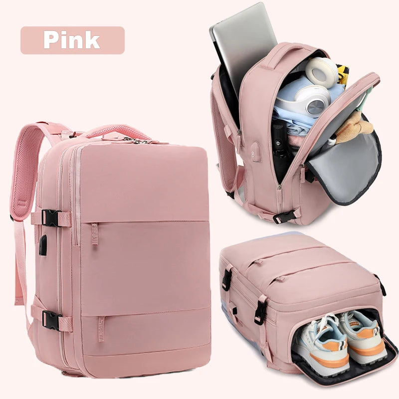Geestock mochilas Travel Backpack Ryanair Cabin Bag Laptop Backpack Carry On Luggage Airplane Trip Backpack Waterproof Schoolbag
