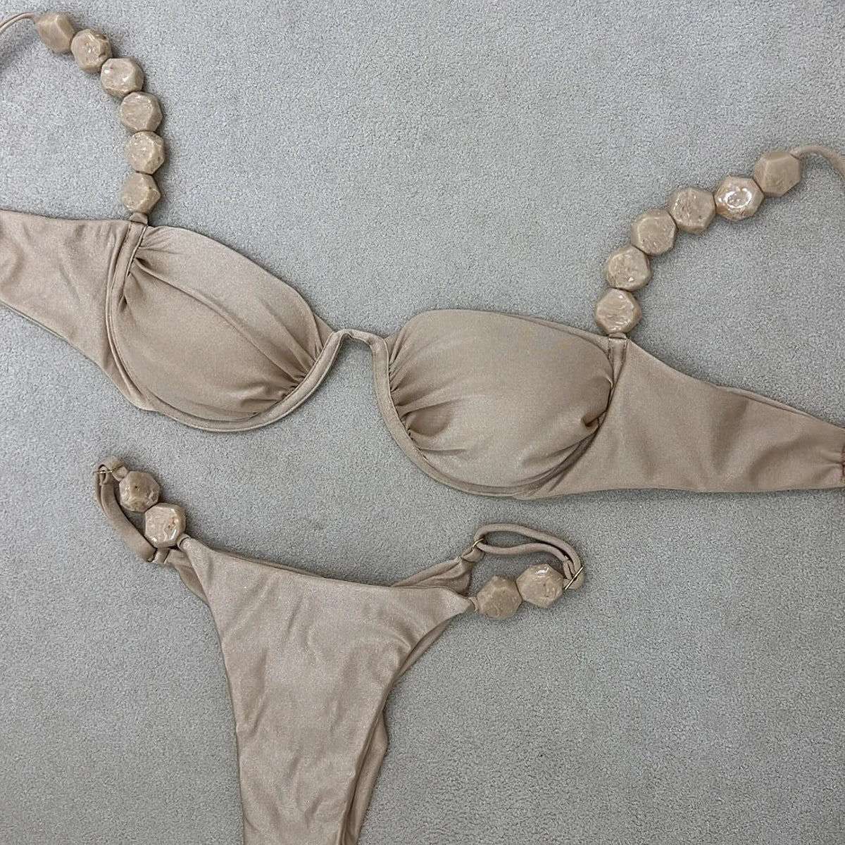 Push Up Bikini 2024 Sexy Women Swimsuit Female Swimwear Sexy Bikini Set Brazilian Biquini Swimming Suit Solid Shiny Beachwear