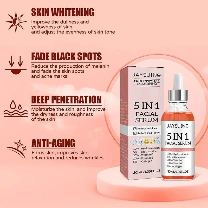Hyaluronic Acid Wrinkle Removal Essence Niacinamide Improve Skin Quality Moisturizing and Blemishes 5-in-1 Facial Care Essence