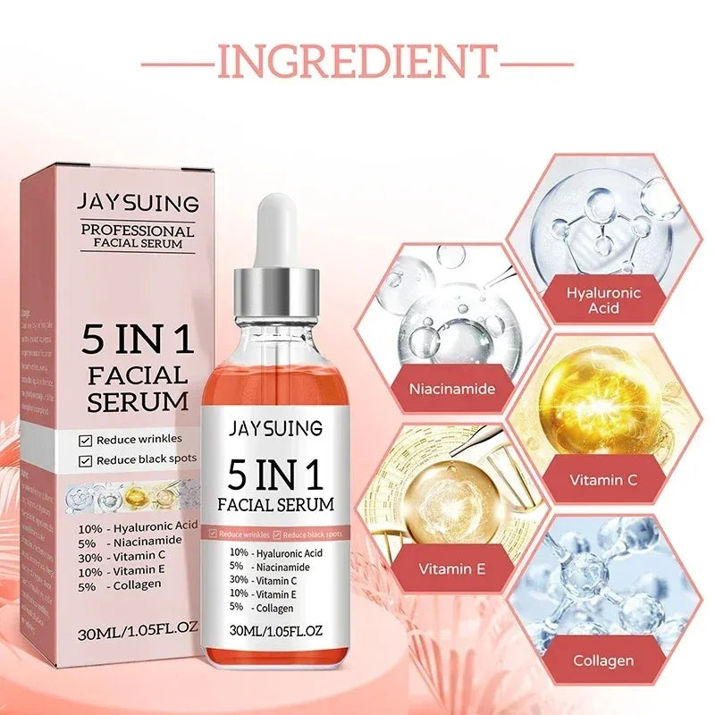 Hyaluronic Acid Wrinkle Removal Essence Niacinamide Improve Skin Quality Moisturizing and Blemishes 5-in-1 Facial Care Essence