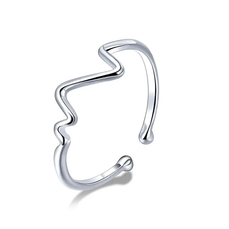 WOSTU 925 Sterling Silver European Simple CZ Ear Buckles Heart Hoop Earrings for Women Wedding Gift Minimalism Jewelry E737