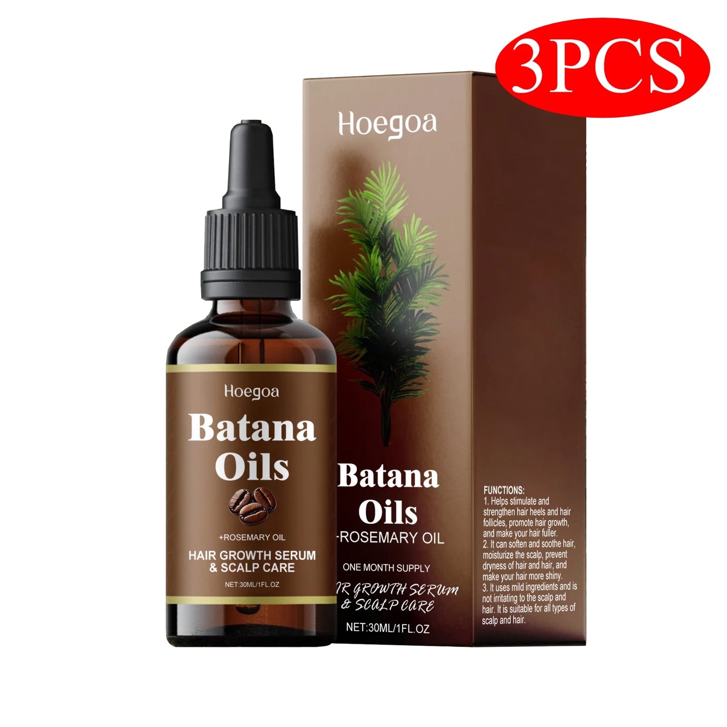 Rosemary Mint Scalp Nutrient Hair Strengthening Oil Biotin Essential Oils Nourishing Treatment Split Ends Dry All Types