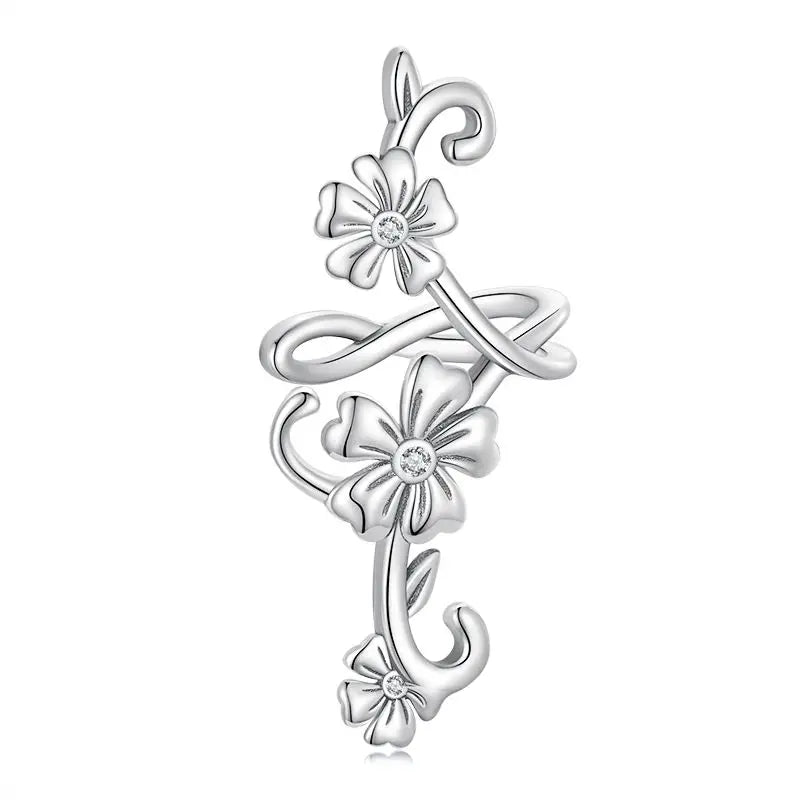 WOSTU 925 Sterling Silver European Simple CZ Ear Buckles Heart Hoop Earrings for Women Wedding Gift Minimalism Jewelry E737